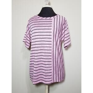 JONES NEW YORK Women's NEW Tops Shirt Blouse Size Small Pink Rose Black NWT